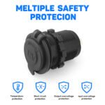 1PC Car Plug Lighter Socket | 12V/24V/30V Power Adapter for Boat, Motorcycle, ATV, RV, Tractor Power Outlet Socket Receptacle Accessories Plug, Auxiliary Connector, ABS Material, Without Battery - Image 8