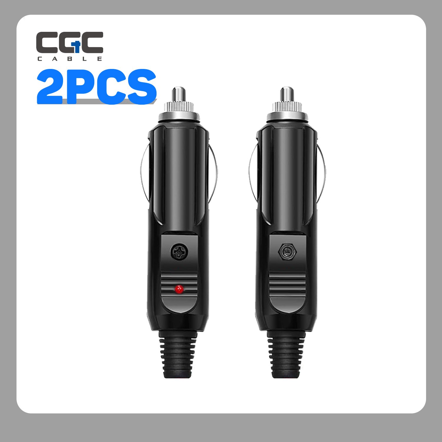 151-1.jpg 2PCS 12v Car Lighter Plug Socket Male Connector with 15A Fuse LED Lighter - Imagen 1