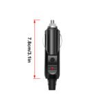 2PCS 12v Car Lighter Plug Socket Male Connector with 15A Fuse LED Lighter - Imagen 3