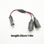 1PC 1 to 2 Car Plug Lighter Splitter Connector Power Charger Port 12V/24V/30V Plug Socket 2-Way Splitter Y Connector, with 15A Fuse, For Car Charger, Car Tire PumpWithout Battery - Image 10