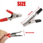 20pcs Metal Alligator Clips With Sheath, 55mm/2.16in alligator clips electrical, Crocodile Test Clamps, Jacket Clips, Electrician Clips, Cable Clipsfor Electrical Or Laboratory Testing - Imagen 2