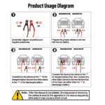 2PCS Alligator Clips Electrical, 100A Insulated Red Black Clamps, Metal Spring Loaded for Car Truck Battery Charging Electrical Wire Connect - Image 2