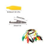 Alligator Clips Electrical 10pcs, 5 Colors Crocodile Tester Lead Jumping Wire, Cable with Clips for Electrical Testing Circuit Connection Experiments(Longth:49mm/19in) - 图片 2