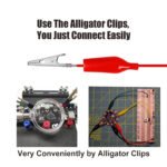 Alligator Clips Electrical 10pcs, 5 Colors Crocodile Tester Lead Jumping Wire, Cable with Clips for Electrical Testing Circuit Connection Experiments(Longth:49mm/19in) - 图片 4