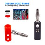 20PCS(10 Red+10 Black) Banana Plugs 4mm | Male Terminal Connector for Speaker Jack Amplifier Audio - Image 6