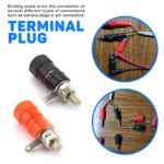 10PCS(5 Red+5 Black) Banana Plugs 4mm | Banana Plug Terminal for Speaker Wire Audio Instrumentation - Imagen 2