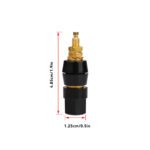 2PCS Banana Socket Test Probe Audio Speaker Terminal Binding Post Banana Plug Jack Socket Adapter Connector 4mm/0.157in Panel Mount Banana Socket Black and Red Hexagonal Single Link Wiring Post, for 4mm Plug Or Cable - Image 4