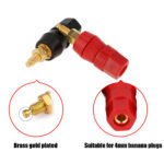 2PCS Banana Socket Test Probe Audio Speaker Terminal Binding Post Banana Plug Jack Socket Adapter Connector 4mm/0.157in Panel Mount Banana Socket Black and Red Hexagonal Single Link Wiring Post, for 4mm Plug Or Cable - Image 8