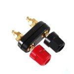 2PCS 4MM Copper 2-Way Banana Plug Jack Socket Binding Post Video Speaker Terminal Connectors Power Amplifier Dual Insulated Terminals 2-Way Banana Plug Jack Female Socket for Speaker/Power Amplifier Terminal (Black&Red) - Image 3