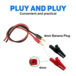 Alligator Clips Electrical Fully Insulated 30A Safety Test - 12pcs 55mm Battery Test Clip for Car, Electrical Test, Battery Connection (Red+Black) - 图片 4