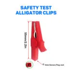 Alligator Clips Electrical Fully Insulated 30A Safety Test - 12pcs 55mm Battery Test Clip for Car, Electrical Test, Battery Connection (Red+Black) - 图片 5