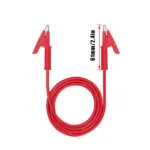 2PCS 1m/3.3FT Alligator Clips Test Leads, Dual Ended Crocodile Alligator Clips Test Lead, 15A Test Lead Wire Cable With Insulators Clips, Test Flexible Cable With Protective Jack Copper Clamps For Electrical Testing (Red + Black) - Imagen 2