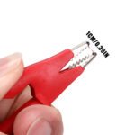 2PCS 1m/3.3FT Alligator Clips Test Leads, Dual Ended Crocodile Alligator Clips Test Lead, 15A Test Lead Wire Cable With Insulators Clips, Test Flexible Cable With Protective Jack Copper Clamps For Electrical Testing (Red + Black) - 图片 4