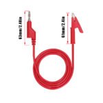 2PCS Multimeter Leads, 4mm Stackable Colorful Banana Plug to Alligator Clip, 1M/3.3Ft Flexible Lead Wire Cable Test Probe for Multimeter(Red&Black) - 图片 2