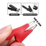 2PCS Multimeter Leads, 4mm Stackable Colorful Banana Plug to Alligator Clip, 1M/3.3Ft Flexible Lead Wire Cable Test Probe for Multimeter(Red&Black) - 图片 3