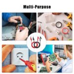 2PCS Multimeter Leads, 4mm Stackable Colorful Banana Plug to Alligator Clip, 1M/3.3Ft Flexible Lead Wire Cable Test Probe for Multimeter(Red&Black) - 图片 4