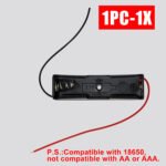 4Slot 18650 battery case with connector lead, 18650 Battery Clip With Connect Lead, 3.7V With Leads Black Plastic For 18650 Battery With Connect Lead - 图片 9