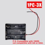 4Slot 18650 battery case with connector lead, 18650 Battery Clip With Connect Lead, 3.7V With Leads Black Plastic For 18650 Battery With Connect Lead - 图片 11