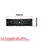 4Slot 18650 battery case with connector lead, 18650 Battery Clip With Connect Lead, 3.7V With Leads Black Plastic For 18650 Battery With Connect Lead - 图片 13