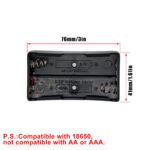 4Slot 18650 battery case with connector lead, 18650 Battery Clip With Connect Lead, 3.7V With Leads Black Plastic For 18650 Battery With Connect Lead - 图片 14