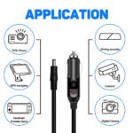 100cm/3.6FT Car Lighter Plug Extension Cord with 15A Fuse, DC 5.5*2.1mm Plug, 12V/24V/30V Compatible with Cars, Trucks, SUVs, Motorcycles, - for Car Wash, Vacuum Cleaners, Chargers, Headlights, Without Battery – Bild 2