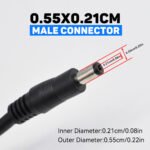 100cm/3.6FT Car Lighter Plug Extension Cord with 15A Fuse, DC 5.5*2.1mm Plug, 12V/24V/30V Compatible with Cars, Trucks, SUVs, Motorcycles, - for Car Wash, Vacuum Cleaners, Chargers, Headlights, Without Battery – Bild 8