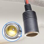 1PC 16AWG Replacement Car lighter socket with Lead - Car Power Connector Auto Accessories, 15cm/6in Female Plug to Tinned Terminal, Fits Most Vehicles, Easy Installation, Car Charger Socket Plug Adapter, Durable Plastic, No Battery Required - 图片 2