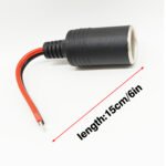 1PC 16AWG Replacement Car lighter socket with Lead - Car Power Connector Auto Accessories, 15cm/6in Female Plug to Tinned Terminal, Fits Most Vehicles, Easy Installation, Car Charger Socket Plug Adapter, Durable Plastic, No Battery Required - 图片 3