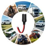 1PC 16AWG Replacement Car lighter socket with Lead - Car Power Connector Auto Accessories, 15cm/6in Female Plug to Tinned Terminal, Fits Most Vehicles, Easy Installation, Car Charger Socket Plug Adapter, Durable Plastic, No Battery Required - 图片 9