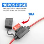 Set of 5 Inline Fuse Holder 16AWG Copper Wiring Harness ATC/ATO 10A Blade Automotive Fuse Holder, Suitable for Cars, Trucks, Or Boats – Bild 2