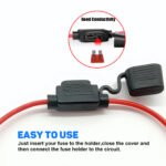 Set of 5 Inline Fuse Holder 16AWG Copper Wiring Harness ATC/ATO 10A Blade Automotive Fuse Holder, Suitable for Cars, Trucks, Or Boats – Bild 4