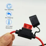 0.9m/3FT 16AWG Fixed Thread Car Plug Extension Cord to O Ring Terminal Connector, Direct Battery Model car Adapter with 3 car fuses(10A/20A/25A) Heavy Duty Cable, Fits Most Vehicles, Easy Installation, Car Charger Socket Plug Adapter, No Battery - 图片 7