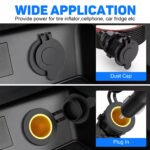 0.9m/3FT 16AWG Fixed Thread Car Plug Extension Cord to O Ring Terminal Connector, Direct Battery Model car Adapter with 3 car fuses(10A/20A/25A) Heavy Duty Cable, Fits Most Vehicles, Easy Installation, Car Charger Socket Plug Adapter, No Battery – Bild 9