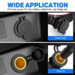 0.9m/3FT 16AWG Fixed Thread Car Plug Extension Cord to O Ring Terminal Connector, Direct Battery Model car Adapter with 3 car fuses(10A/20A/25A) Heavy Duty Cable, Fits Most Vehicles, Easy Installation, Car Charger Socket Plug Adapter, No Battery - 图片 9