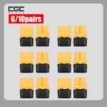 10Pairs XT60 connectors, XT60H Connectors Plug Male Female Connectors with Sheath For Lipo Battery RC Parts