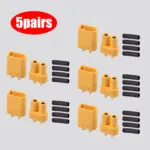 10Pairs XT30 Connectors Plugs Male & Female With Heat Shrink For RC Car/Boat/LiPo Battery - Imagen 2