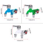 1PC Green Dual Control Faucet, 1/2" Dual Outlet Faucet, Universal Interface Connector, Plastic Washing Machine Faucet - Single Cold Water, Wall-Mounted, Random Color & Pattern – Bild 2