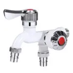 1PC Orange Dual Control Faucet, 1/2" Dual Outlet Faucet, Universal Interface Connector, Plastic Washing Machine Faucet - Single Cold Water, Wall-Mounted, Random Color & Pattern – Bild 5