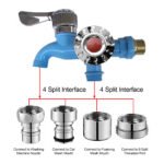 1PC Green Dual Control Faucet, 1/2" Dual Outlet Faucet, Universal Interface Connector, Plastic Washing Machine Faucet - Single Cold Water, Wall-Mounted, Random Color & Pattern – Bild 10