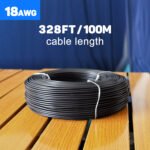 18AWG 30m/100FT Low Voltage Wire Cable Conductor Red Cable, Flexible Wire Extension Cord Copper Clad Aluminum Wire 12V/24V DC Cable for Speaker Wires, LED Wires, Automotive Wires - Image 8