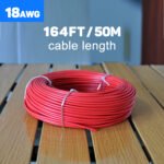 18AWG 30m/100FT Low Voltage Wire Cable Conductor Red Cable, Flexible Wire Extension Cord Copper Clad Aluminum Wire 12V/24V DC Cable for Speaker Wires, LED Wires, Automotive Wires - Image 10