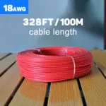 18AWG 100m/328FT Low Voltage Wire Cable Conductor Red Cable, Flexible Wire Extension Cord Copper Clad Aluminum Wire 12V/24V DC Cable for Speaker Wires, LED Wires, Automotive Wires – Bild 11