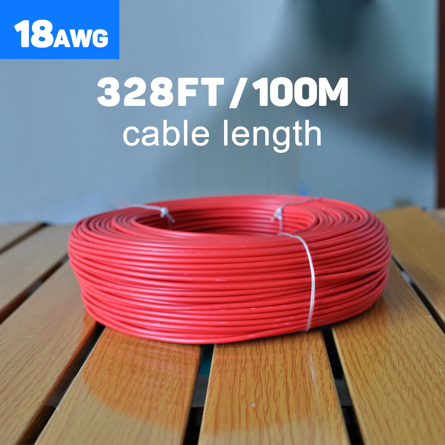 18AWG 100m/328FT Low Voltage Wire Cable Conductor Red Cable, Flexible Wire Extension Cord Copper Clad Aluminum Wire 12V/24V DC Cable for Speaker Wires, LED Wires, Automotive Wires – Bild 11