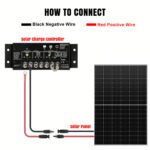 12AWG 0.3m/1FT Solar Cable to O Ring Connecter Panel Connector Cable, For Solar Battery Connectors For Car, RV, Boat Solar Generator, Inverter, Battery Pack Charger, Generator Connectivity, Red And Black. – Bild 3