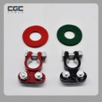 Conector de terminal de batería, 4 piezas, abrazadera para poste de batería automotriz, anticorrosión, ajustable, positivo y negativo. Piezas de repuesto para automóviles.