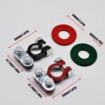 Battery Terminal Connector 4pcs, Automotive Battery Post Clamp, Anti-Corrosion Adjustable Positive Negative Auto Replacement Parts - Imagen 2