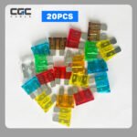 20个标准汽车保险丝，混合5A/7.5A/10A/15A/20A/25A/30A，刀片式汽车保险丝，适用于汽车、船舶、卡车、SUV汽车替换保险丝。.