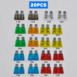 20PCS Standard Car Fuses, Mixed 5A/7.5A/10A/15A/20A/25A/30A, Blade-Model Automotive Fuses, for Car Boat Truck SUV Automotive Replacement Fuses. - 图片 6