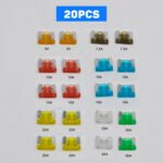 20PCS Car Fuses - Professional Low Profile Mini Blade Fuses Automotive for Car, Truck, RV, Boat with Fuse Puller (5A 7.5A 10A 15A 20A 25A 30A) - Imagen 3