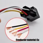 1PC Automotive Relay, 12V40A 4Pin Universal Power Relay with Harness, 16AWG+18AWG Tinned Copper Wires for Car Vehicle Motor Switch – Bild 2